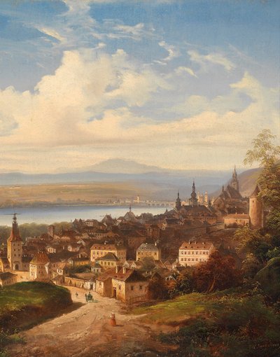 View of Krems/Danube by J. Wilhelm Jankowsky